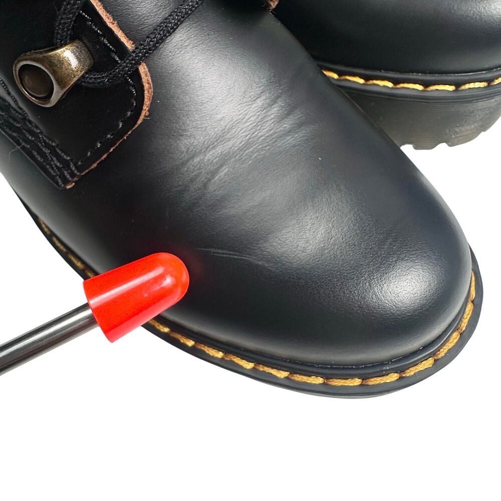 Dr. Martens | Women | Leona Black Vintage Smooth Leather Heeled Boots | Sz 6 - Picture 12 of 16